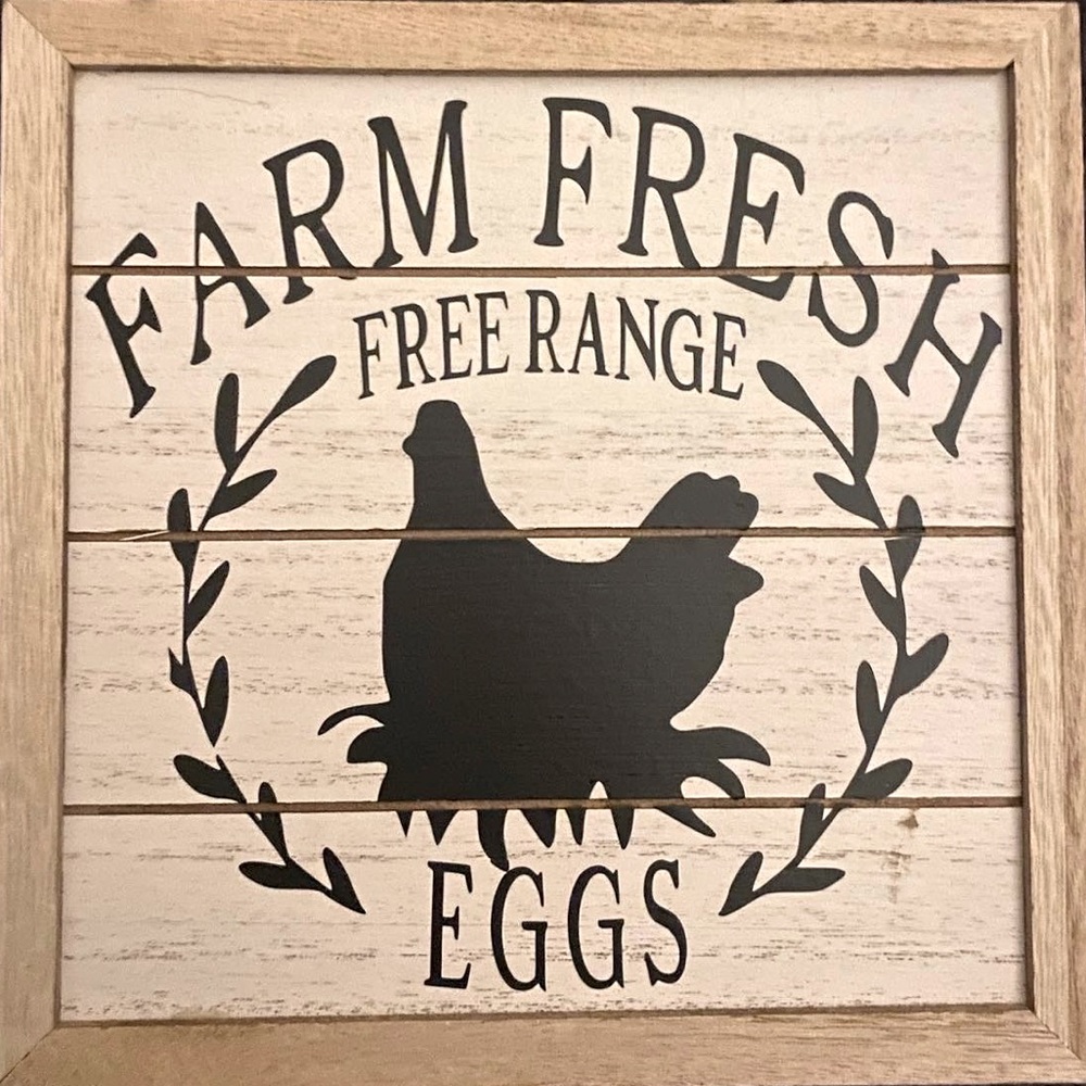 "Farm Fresh Eggs" sign (Handmade)